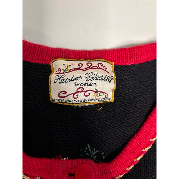 Fabulous Vintage Ugly Christmas Sweater Heirloom Collectibles Stockings Sz XL - Picture 4 of 8